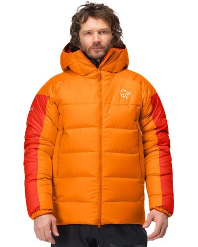 Norrøna Trollveggen Down850 Hooded Jacket - Orange