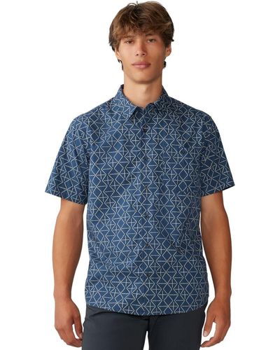 Mountain Hardwear Big Cottonwood Short-Sleeve Shirt - Blue