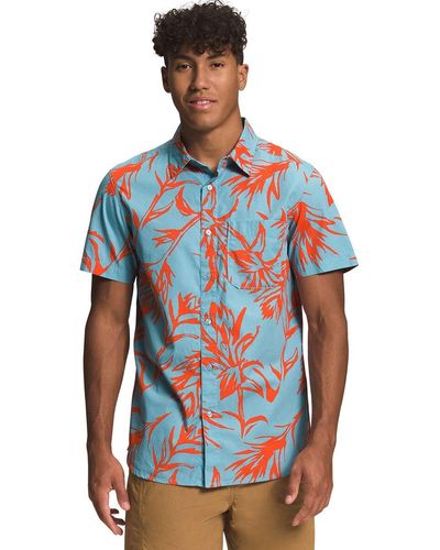 The North Face Short Sleeve Baytrail Pattern Shirt - Blue