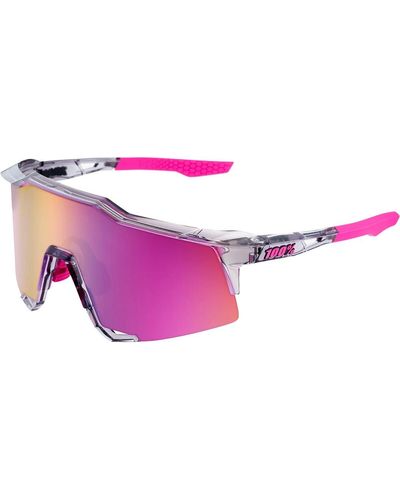100% Speedcraft Xs Sunglasses Polished Translucent - Purple