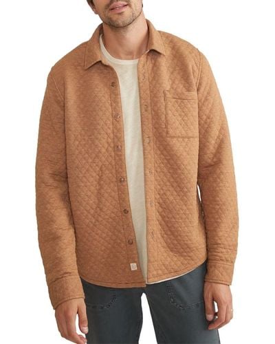 Marine Layer Corbet Quilted Overshirt - Brown