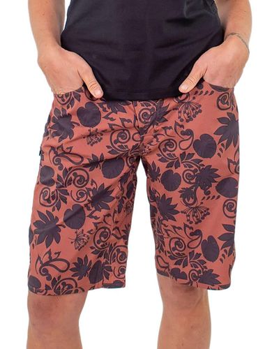 Club Ride Savvy 11In Paisley Print Short - Red