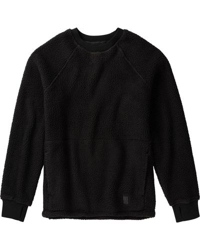 Topo Mountain Fleece Crewneck Sweatshirt - Black