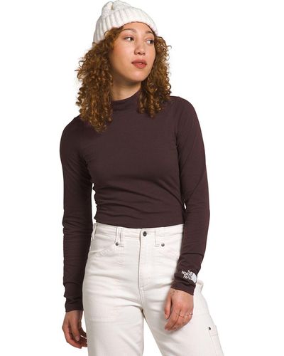The North Face Evolution Fitted Mock Neck Top - Brown