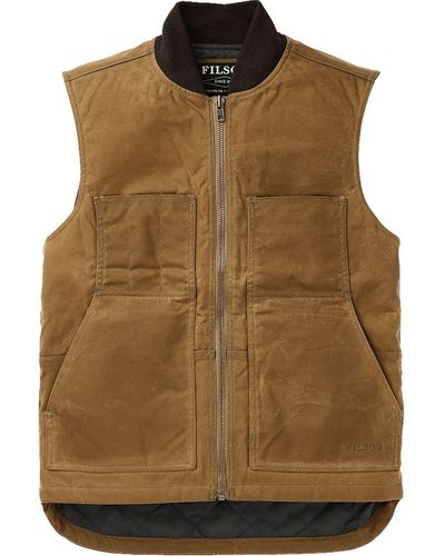 Filson Tin Cloth Insulated Work Vest - Natural