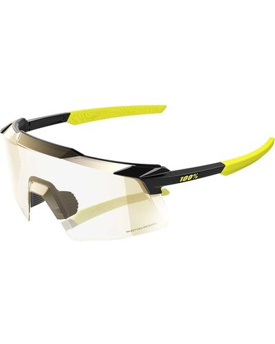 100% Aerocraft Photochromic Sunglasses Gloss Metallic Photochromic Lens - Yellow