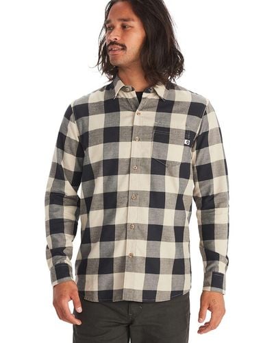 Marmot Anderson Lightweight Flannel Long-Sleeve Shirt - Gray