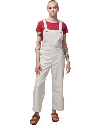 Patagonia Stand Up Cropped Overalls - White