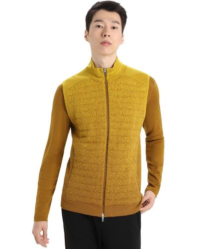 Icebreaker Zoneknit Insulated Vest Into The Deep - Yellow
