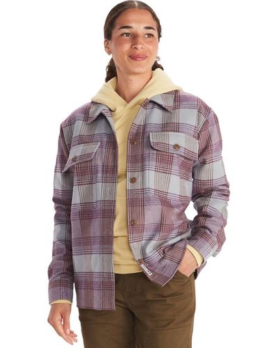 Marmot Incline Heavyweight Flannel Overshirt - Purple