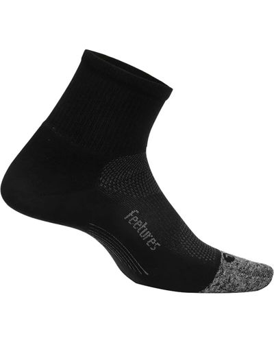 Feetures Elite Light Cushion Quarter Sock - Black