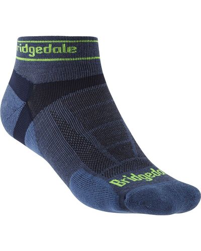 Bridgedale Trail Run Ultralight T2 Merino Performance Ankle Sock - Blue