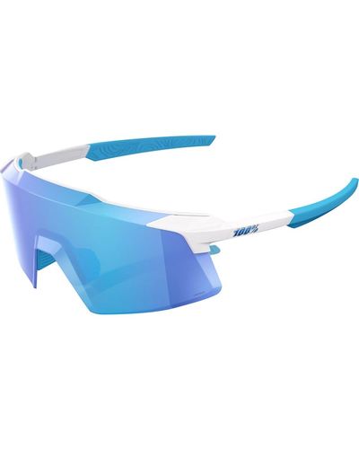100% Aerocraft Sunglasses Matte Hiper Mirror Lens - Blue