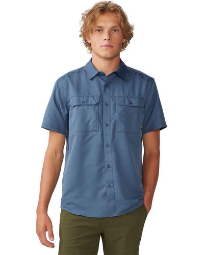 Mountain Hardwear Canyon Short-Sleeve Shirt - Blue