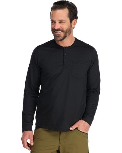 Outdoor Research Baritone Long-Sleeve Henley - Black