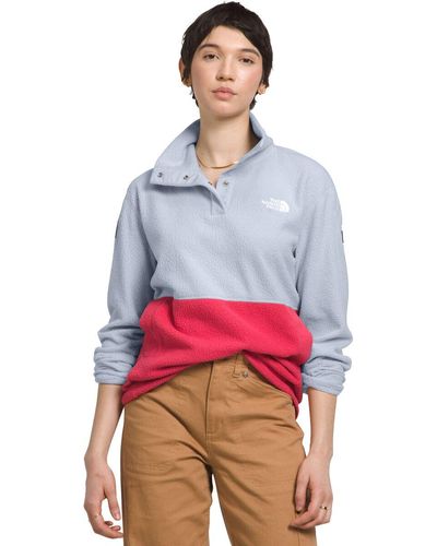 The North Face Pali Pile Fleece 1/4 Snap Pullover - Red