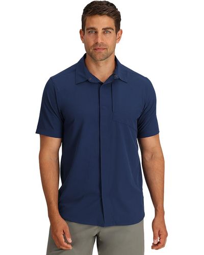 Outdoor Research Astroman Air Short-Sleeve Shirt - Blue