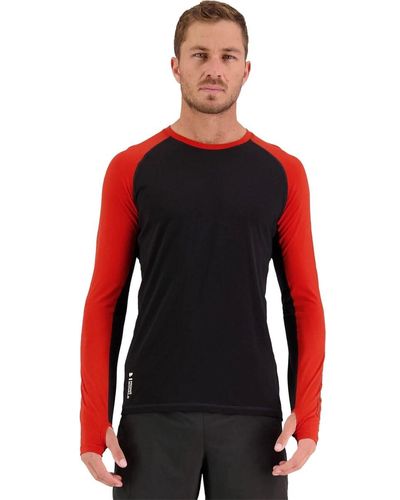 Mons Royale Temple Tech Long-sleeve Shirt - Red