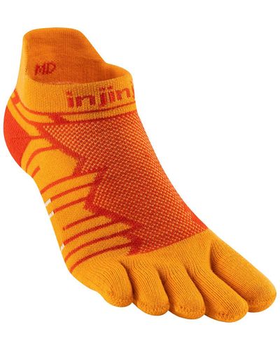 Injinji Ultra Run No-show Coolmax Sock - Orange