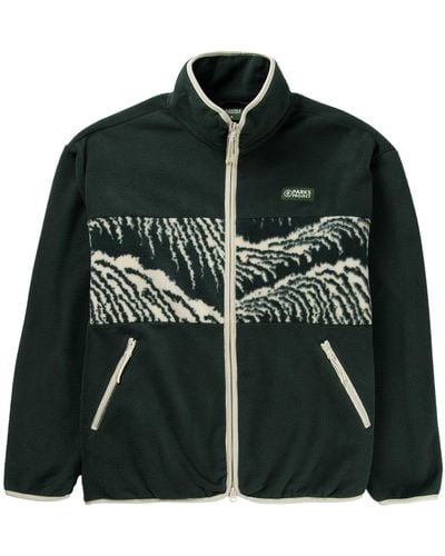 Parks Project Acadia Waves Trail High Pile Fleece Jacket Natural/Dark - Green