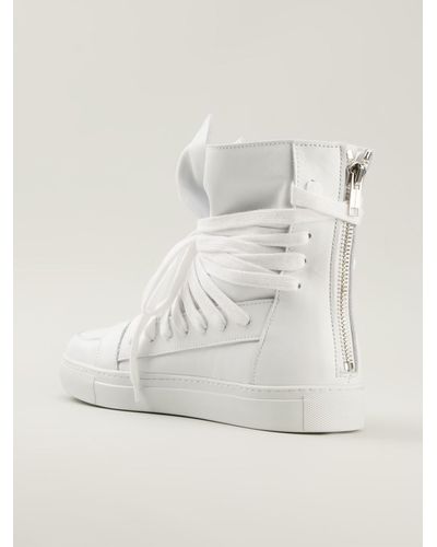 Kris Van Assche Multi-lace Hi-top Sneakers - White