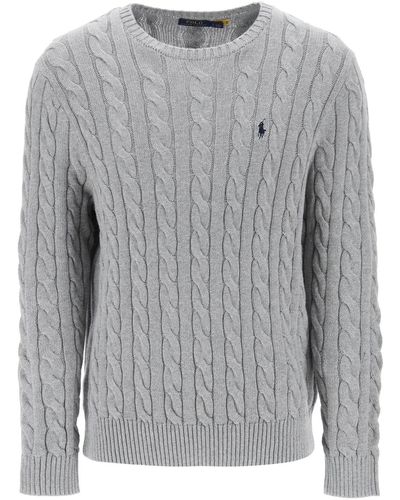 Polo Ralph Lauren Kabelgebreide Sweater - Grijs