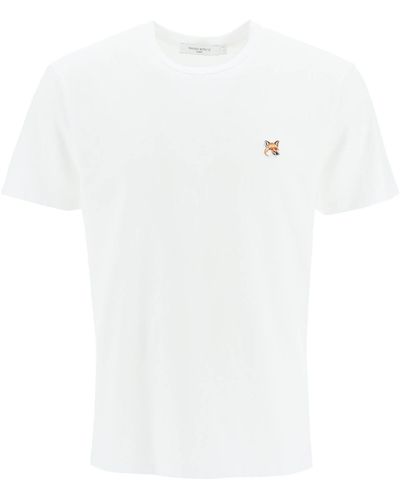 Maison Kitsuné Camiseta con cabeza de zorro de - Blanco