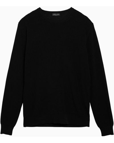 Roberto Collina Cotton Crew Neck Sweater - Black