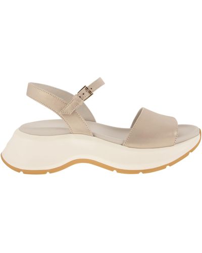 Hogan H598 Leather Sandals - Natural