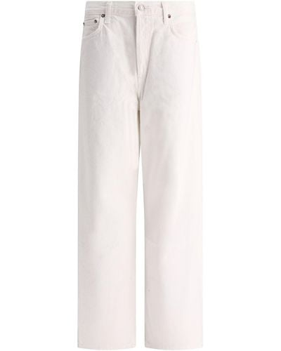 Agolde Niedrige Baggy -Jeans - Weiß