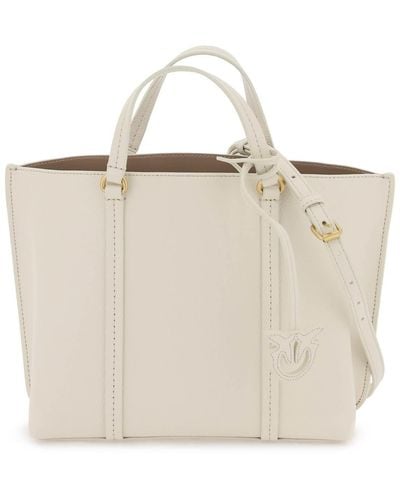 Pinko Carrie Shopper Classic Handbag - Naturel
