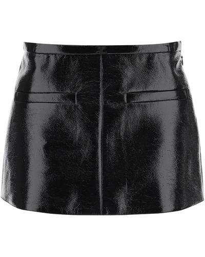 Courreges Minifalda de vinilo - Negro