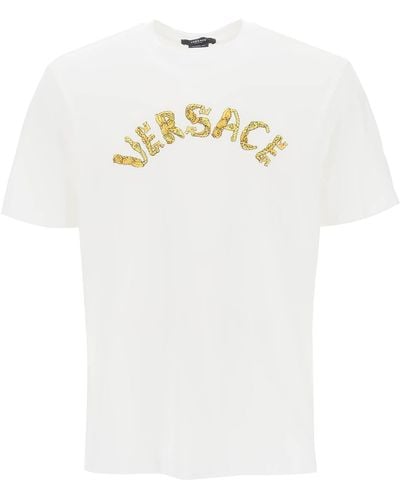 Versace Muschel Barock T -Shirt - Weiß