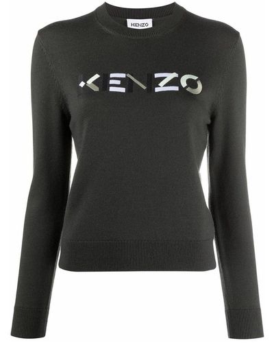KENZO Logo-Strick - Schwarz