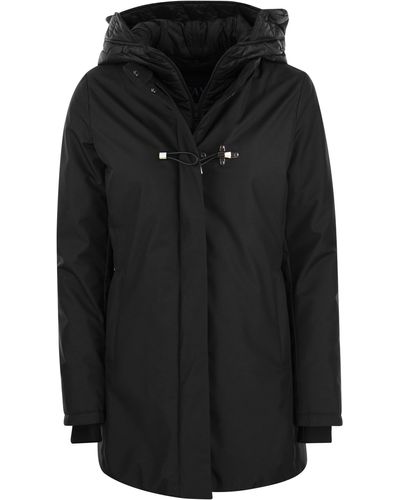 Fay Toggle Parka delantero doble - Negro