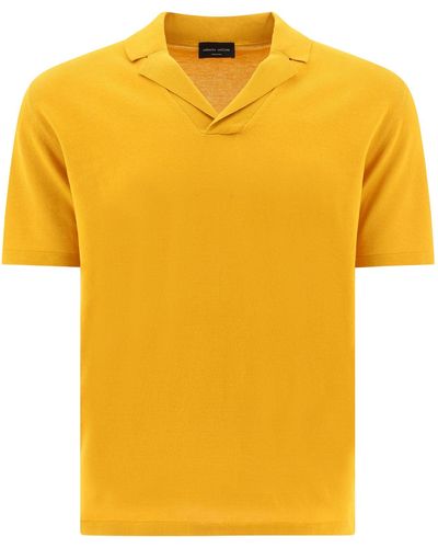 Roberto Collina Open Polo -Shirt - Gelb