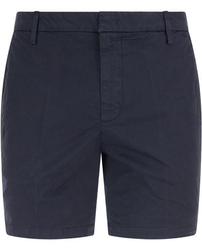Dondup Shorts en coton manheim - Bleu