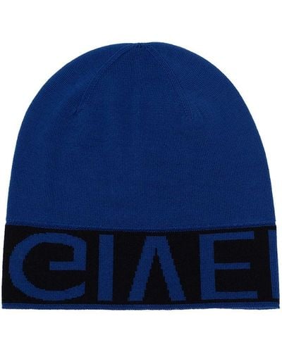 Givenchy Sombrero de logotipo de lana de - Azul