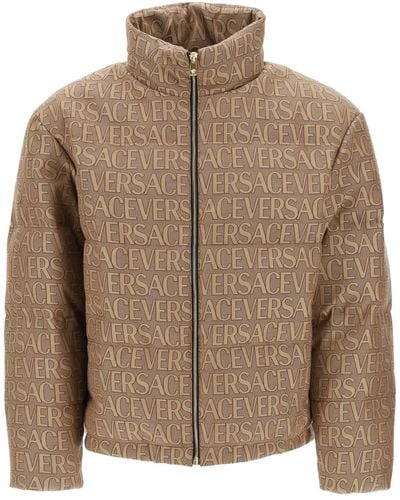 Versace Allover Down Jacke - Marron