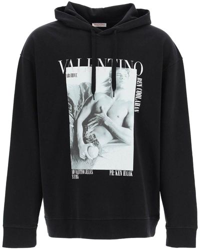Valentino Grafik gedrucktes Sweatshirt - Schwarz