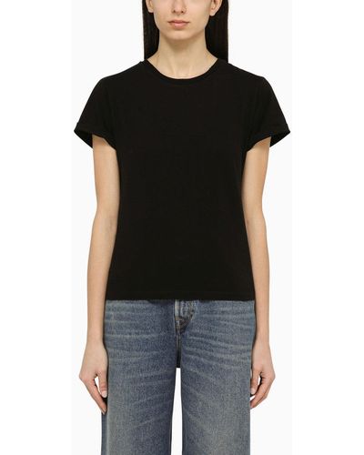 Golden Goose Distressed Crew-Neck T-Shirt In - Black