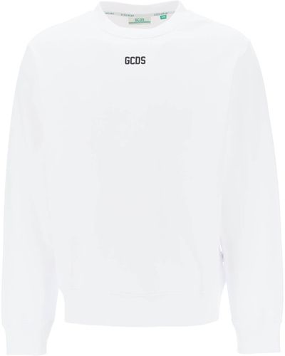 Gcds Crew Neck Sweatshirt mit Logodruck - Weiß