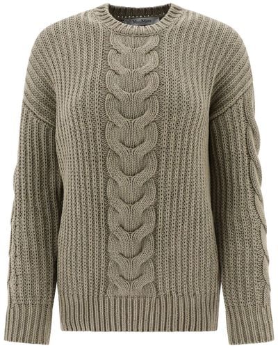 Max Mara "Acciaio" maglione a maglia per cavi - Grigio