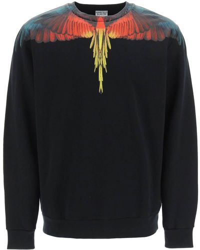 Marcelo Burlon Sweatshirt Met Vleugels En Vleugels - Zwart
