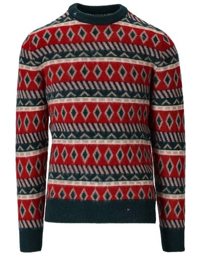 Bob Rumble Dark Crewneck Sweater - Red