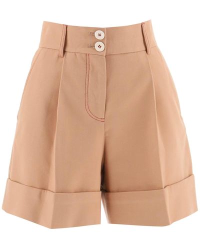 See By Chloé Siehe von Chloe Cotton Twill Shorts - Neutre