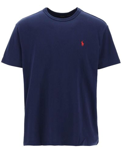 Polo Ralph Lauren Classic Fit T -shirt In Solid Jersey - Blauw