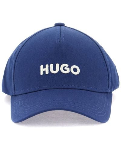 HUGO Cappello Baseball Con Logo Ricamato - Blu