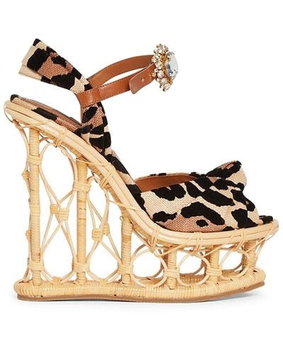 Dolce & Gabbana Wedge Sandals - Metallic