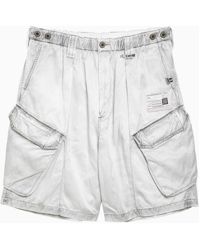 Maison Mihara Yasuhiro Light Cotton Blend Bermuda Shorts - Gray